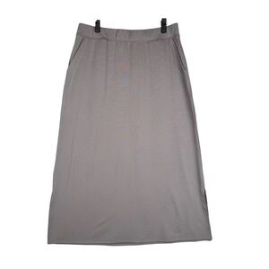 Gilmour Bamboo French Terry Slash Pocket Skirt size Large Gray Pull on